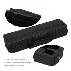 Flute Case Carry Bag,16 Hole Flute Lightweight Case with Shoulder Strap Black Flute Case Cover for Transverse Flute Wear Flute Carrying Bag Accessories