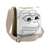 Ambesonne Humor Messenger Bag, Crying Frog Meme Cartoon, Unisex Cross-body