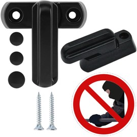 Akyandoo Window Lock Window Lock Window Lock Burglary Protection Child Lock 2 x Window Lock Black