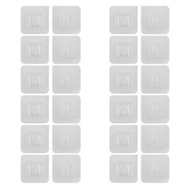 Strong Traceless Hook Multi-Functional Buckle Hook Wall Hook for Hanging Heavy Duty Waterproof and Oil Proof Household Decoration Buckle Double-Sided Adhesive Hook (12 Sets)