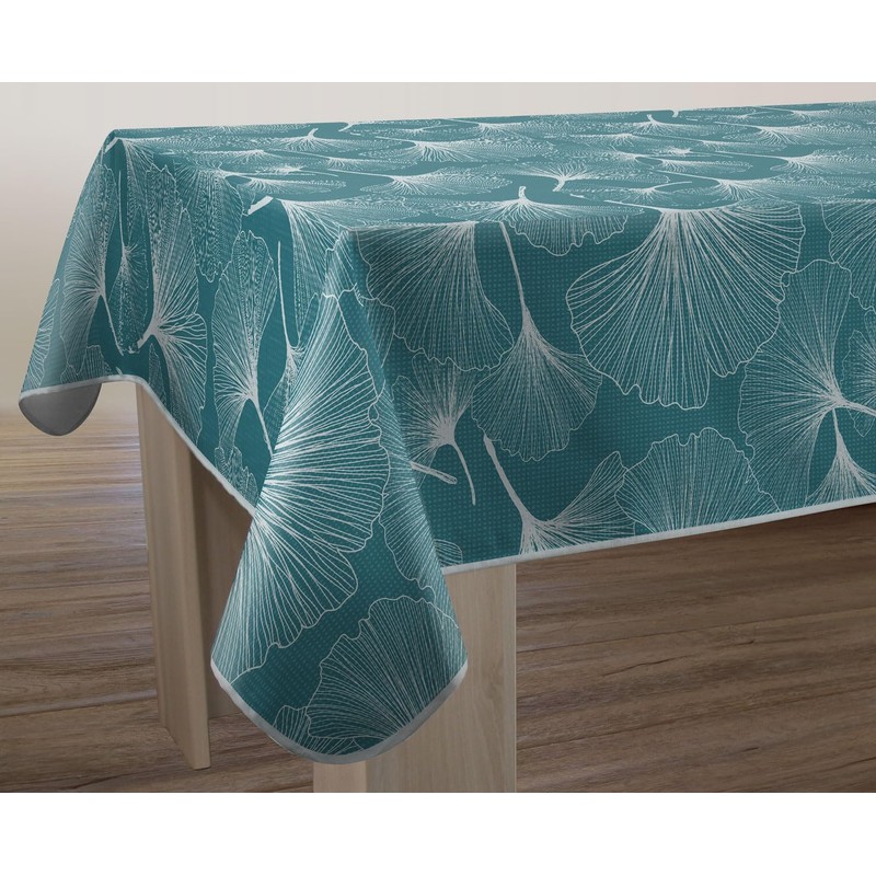 Le linge de Jules Tovaglia antimacchia Biloba verde, rettangolare, 150