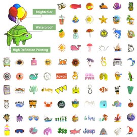 Cute Stickers for Teens Adults ,100Pcs Vinyl Funny Girls Stickers Decals for Water Bottles Guitar Flask Skateboard