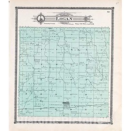 Historic Wall Map - Standard Atlas of Rooks County, Kansas : Including a plat Book of The Villages, Cities and townships of The County, map of The State - Logan 20in x 24in
