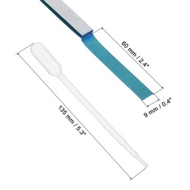 PATIKIL PH Test Strips 5 Pieces/400 Strips PH 3.8-5.4 Litmus Test Paper with 5 Pieces Test Drops for Water Food Soil Acid Testing Grey