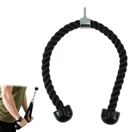 Selyse Nylon Triceps Rope Power Station Bicep and Triceps Rope with Non-Slip Handle for Workout, Gym or Home, 90 cm