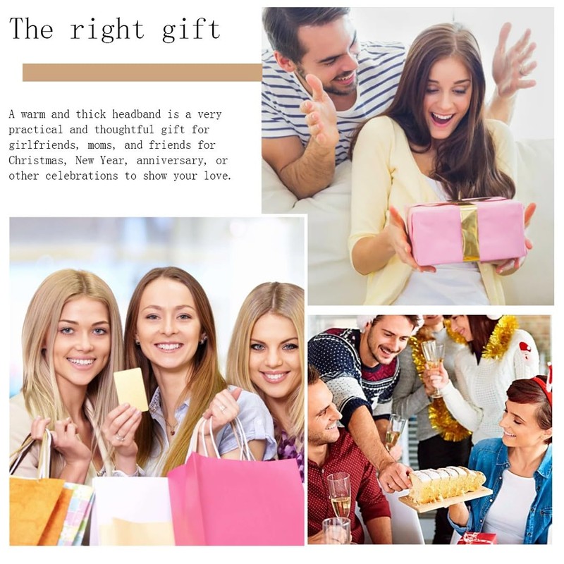 3 Stück Winter Stirnband Damen, Strick Ohrenwärmer Haarband Haarreifen, Gestrickt