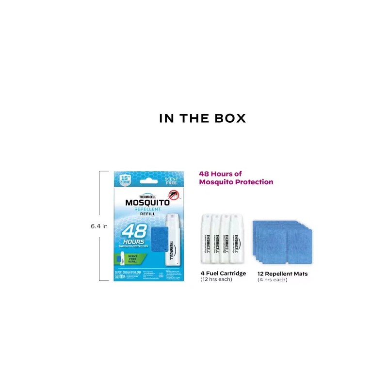 Thermacell Outdoor Mosquito Repellent Refills 48-Hour 15 ft. Coverage and