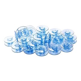 IWOWHERO 25 Pcs Blue Plastic Sewing Machine Bobbins Spools Durable Accessories for Feiyue Household Machines Box Essential Sewing Tools
