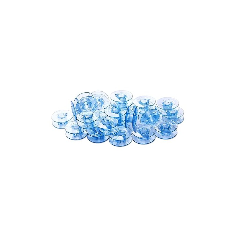 IWOWHERO 25 Pcs Blue Plastic Sewing Machine Bobbins Spools Durable