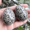 Fekuar Stone Egg Figurine, Polished Healing Crystal Easter Eggs Sphere