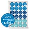 Logbuch-Verlag 96 Schön dass du da bist Sticker Wedding Blue