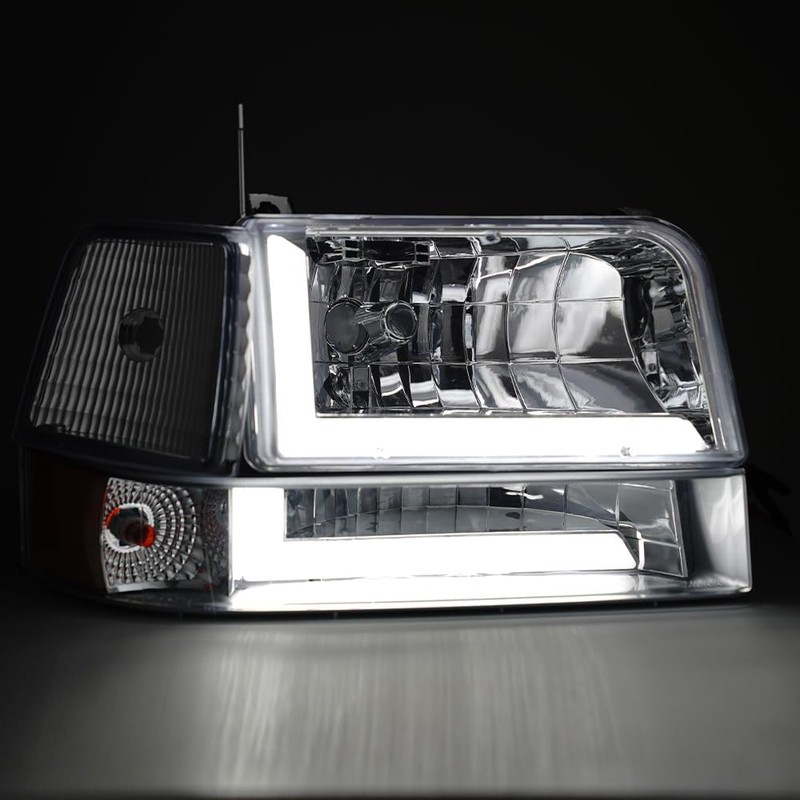DimFlux LED DRL Headlight Assembly, Headlights Kit Compatible with 1992-1996