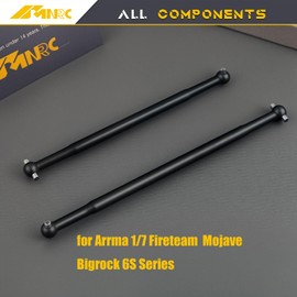 NMNRC 45# Steel Bold Version Center Drive Shaft for Arrma 1/7 Fireteam Big Rock Mojave 6S Dogbone Driveshaft ARA310952 AR310460 Upgrades Part