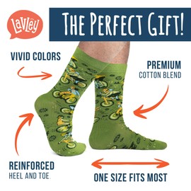 Lavley Send It! Mountain Bike Socks - Gift for Mountain Bikers - Unisex for Men and Women who Ride Bikes