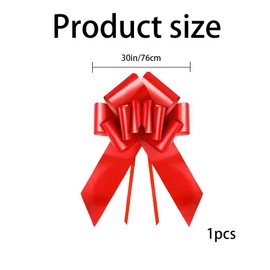 YOYEAH Pack of 1 Large Gift Bow for Car, Bicycle, Christmas, Giant Bow for Birthday and Wedding, 76 cm Diameter, Waterproof & Weatherproof, Easy to Assemble and Apply