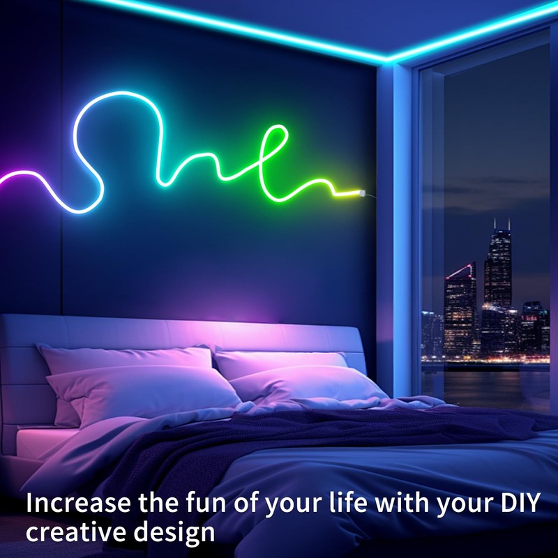 segrass 66FT Neon LED Rope Lights IP65 Waterproof LED Lights