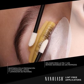 Aplicadores flocados para pestañas y cejas Nanolash 50 uds - aplicadores de pestañas desechables sin pelusa, pincel para pestañas