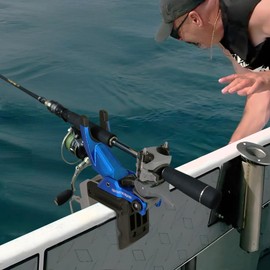 WINDFRD Offshore Trolling Fishing Rod Holder with Enlarge Clamp for Boat, Innovative 1S Quick Release, Heavy-Duty for Big Game Fishing Rod