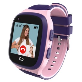Citfis 4G Kids Smart Watches Girls with GPS Tracker & Video Calling Kids Watch GIFS for Girls Age 5-12, SOS Call Voice Chat Camera Alarm Clock Touch Screen Smart GPS Tracker for Kids Gift (Pink)
