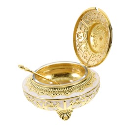 Ipetboom Clamshell Seasoning Jar Vintage Style Sugar Holder Practical Condiment Container for Salt Pepper and Spices for Home and Restaurant Use Easy to Clean