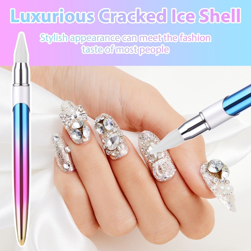 TIESOME Rhinestone Picker Tool with Wax Tip, Nail Rhinestone Picker