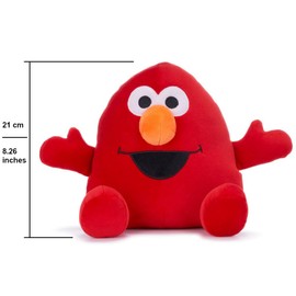 Sesame Street Elmo & Cookie Monster Squashy Podgies 21 cm Cuddly Toy - Super Soft (Elmo)
