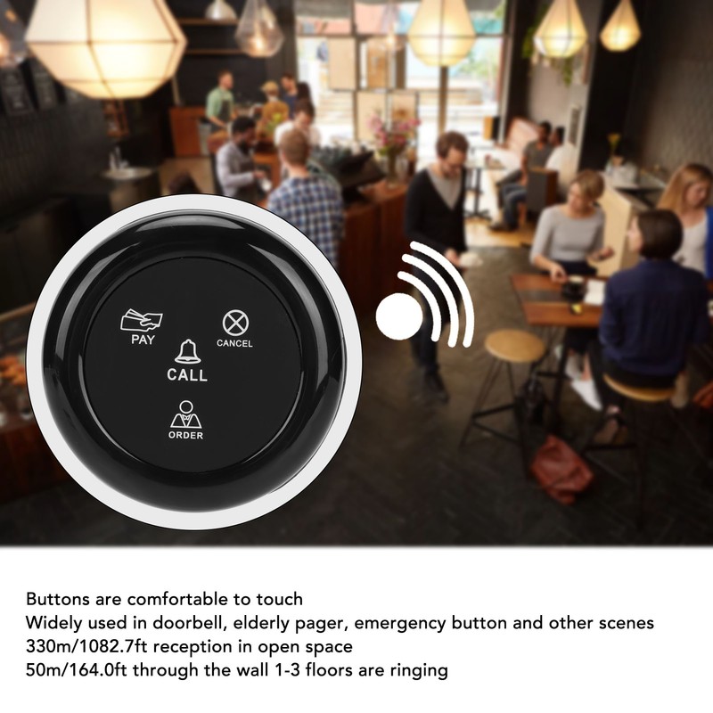 5pcs Wireless Caregiver Pager SOS Call Buttons 433MHz Smart Call