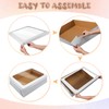 Funnymoom 10 Pcs Full Sheet Cake Box with Window Large