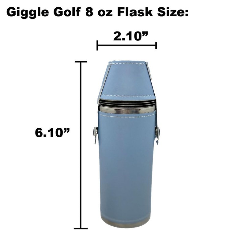 Giggle Golf 8 oz Flask Gift Set with 4 Shot