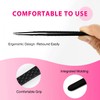 TDANCE Lash Tweezers for Eyelash Extensions, Diamond Grip Isolation Fiber