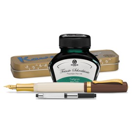 Kaweco Student Fountain Pen with 30 ml Fountain Pen Ink, Converter and Metal Case