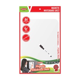 Yosogo A4 Size Magnetic Whiteboard Sheet with Mini Whiteboard Marker Pens and Eraser MWS-A4 to use for Reminder, to-Do List, Noted, Shopping List, Thoughts