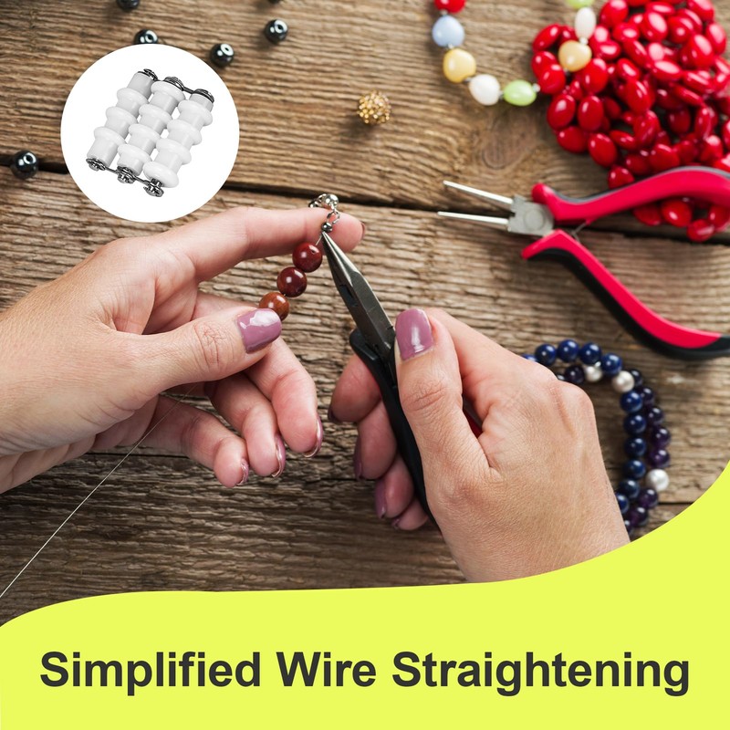 Gblckadof Wire Straightener 1 Set 3 Rollers White