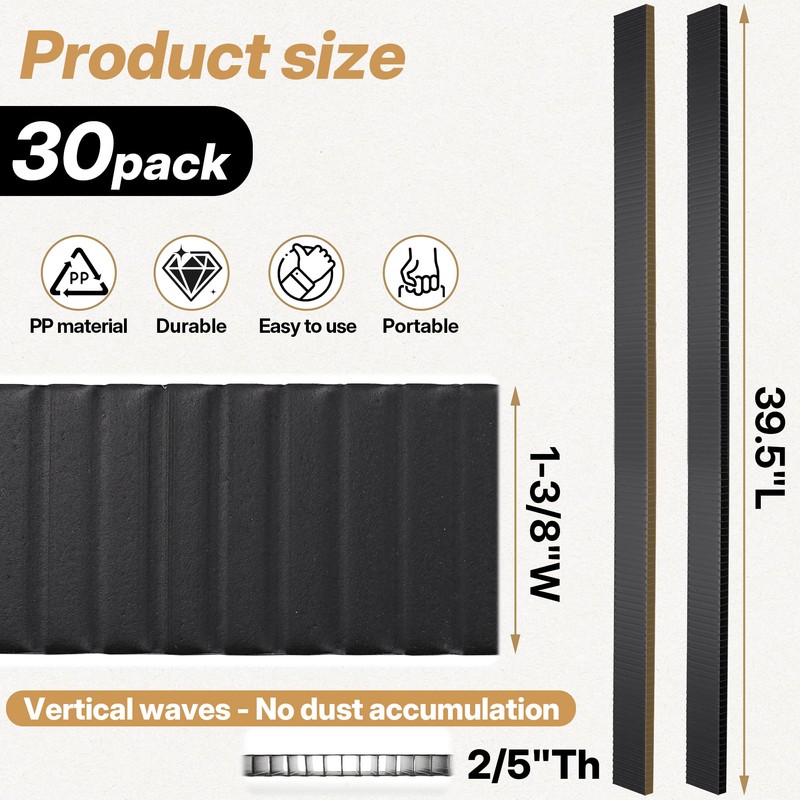 SFNSM 30pcs Continuous Soffit Vents Exterior Under Eave - 39.5"