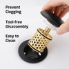 Ceramic Cap Sink Drain Strainer with Overflow, KES Black Bathroom