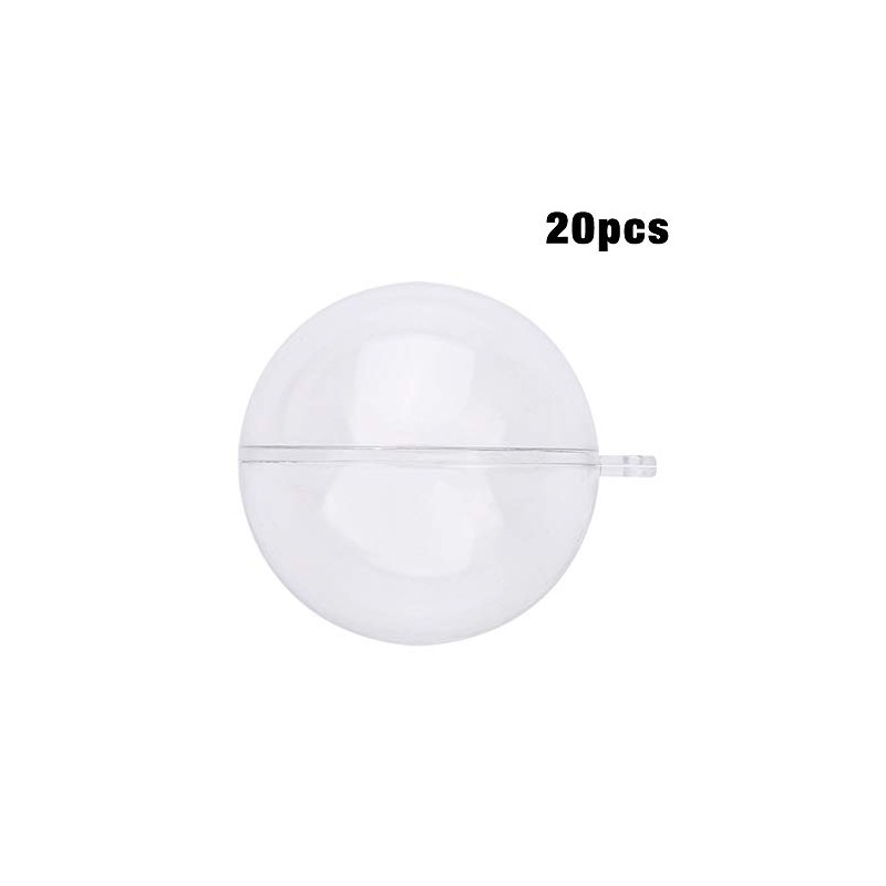 Bola de plástico transparente rellenable, 20 bolas de acrílico transparente,
