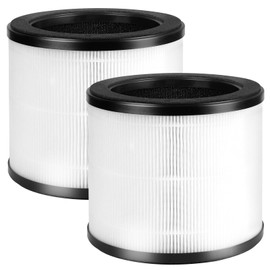 SAKEGDY 2 Pack HAPF360 Type J Replacement Filter, Compatible with Holmes True HEPA 360 Air Purifier HAP360W and Bionaire True HEPA 360° Air Purifier.