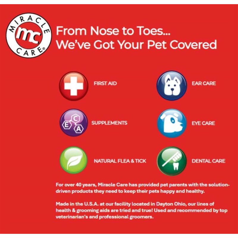 Miracle Care Ear Powder for Dogs and Cats, 12 Grams,