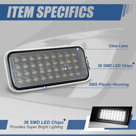 Auto Dynasty License Plate Light Compatible with 2020-2023 Toyota Tacoma, Pair of Full White LED Bed Cargo Light Lamp Assembly, Black Housing Clear Lens