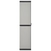 vidaXL Outdoor Garden Storage Cabinet - Compact Gray&Black PVC Design