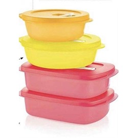 Crystalwave Microwave Reheatable 4 Piece Container Set