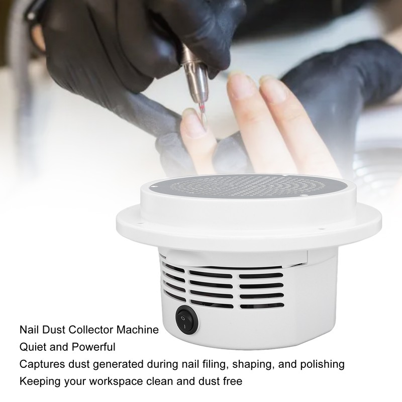 Nail Dust Collector Machine Silent Operation Flush Mount Electric Nail
