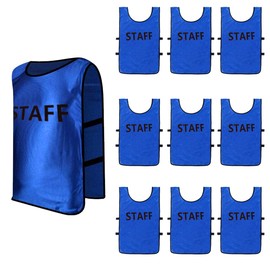 Fermore Staff Bibs Staff Uniform Staff Bibs Tournament Management Set of 10 (Blue)