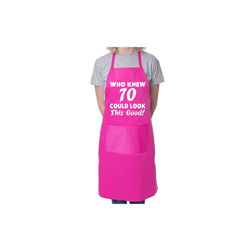 70th Birthday Who Knew 70 BBQ Cooking Funny Novelty Apron