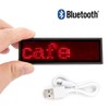 Red Programmable Scrolling SMD LED Name Badge,11x44 Pixels, Support Multi-language,for