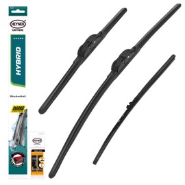 HEYNER® Windscreen Wiper Set with Rear Wiper for VW Golf Plus (01.2005-01.2009) Hybrid Flat Bar Wiper Front and Rear Wiper