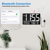 tawiliysy 13" Large Digital Wall Clock with Remote, Bluetooth Connection,