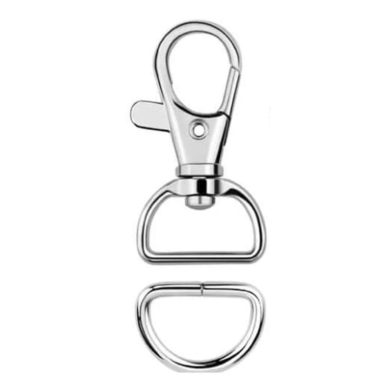 20Pcs Swivel Snap Hooks and D Rings for Lanyard and