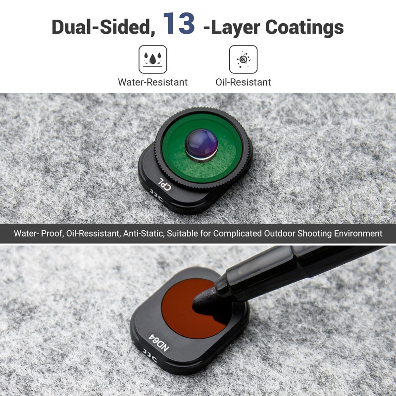 JJC ND CPL Filter Kit Compatible with DJI Mini 4