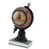Globe Clock Decorative Desk Ornament Resin World Map Clock with